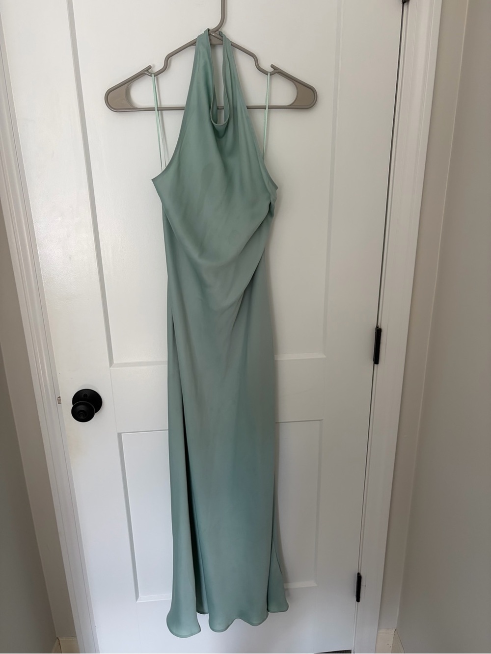 Anthropologie Backless Halter Dress in Sage
